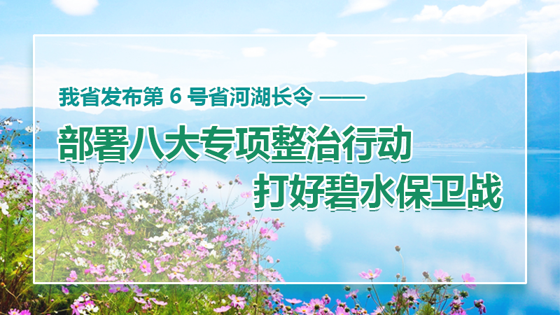 湖北省发布第6号河湖长令--------关于开展碧水保卫战“专项整治行动”的命令!